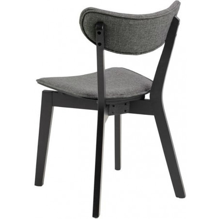 Krzesło drewniane tapicerowane Roxby szary / czarny Actona