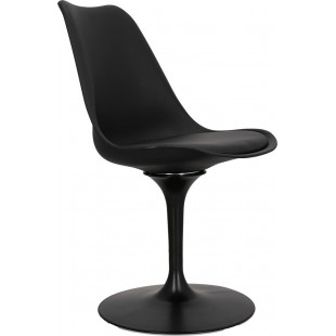 Krzesło designerskie z tworzywa Tulip Basic czarne D2.Design