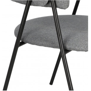 Krzesło tapicerowane fotelowe Larisa szare Intesi