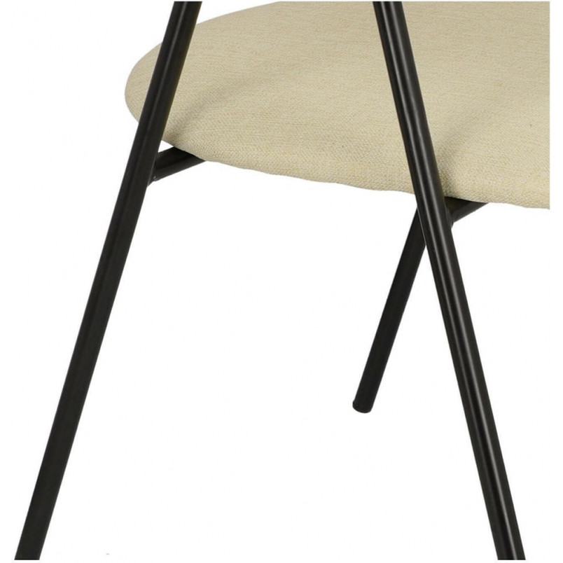 Krzesło tapicerowane fotelowe Larisa beżowe Intesi