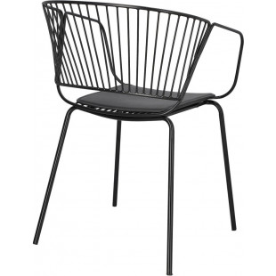 Krzesło metalowe druciane Golig czarne Intesi