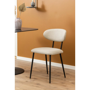 Krzesło tapicerowane Denise beżowe Actona