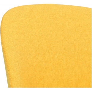 Krzesło tapicerowane Cloe żółty / chrom Intesi