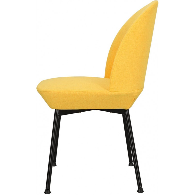 Krzesło tapicerowane Cloe żółty / czarny Intesi
