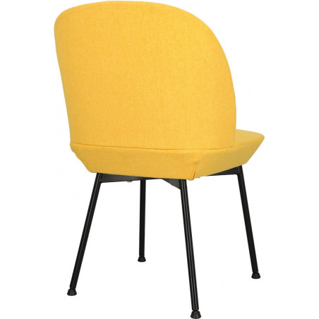 Krzesło tapicerowane Cloe żółty / czarny Intesi