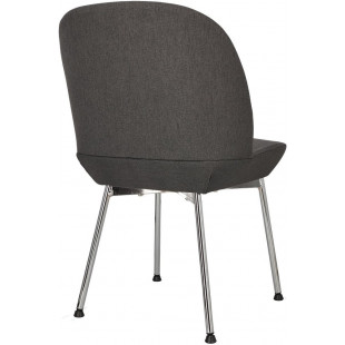 Krzesło tapicerowane Cloe ciemny szary / chrom Intesi