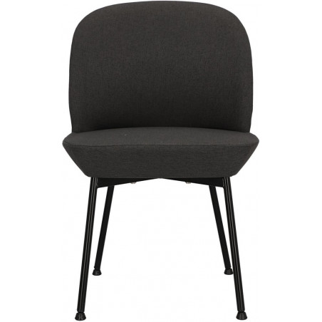 Krzesło tapicerowane Cloe ciemny szary / czarny Intesi