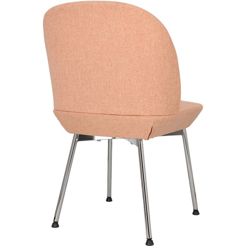 Krzesło tapicerowane Cloe różowy / chrom Intesi