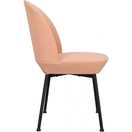Krzesło tapicerowane Cloe różowy / czarny Intesi