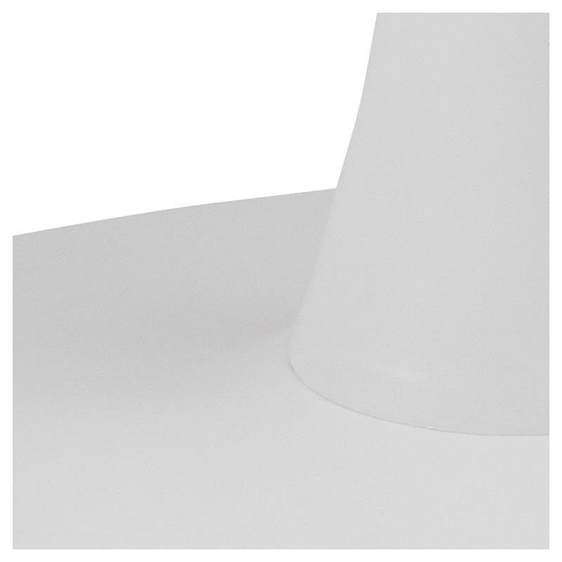 Stół kwadratowy na jednej nodze Malta 90x90cm biała ceramika / biały mat Actona