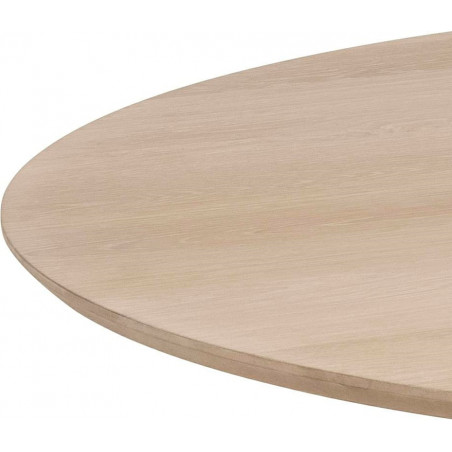 Stół okrągły fornirowany Christo 120cm dąb bielony Actona