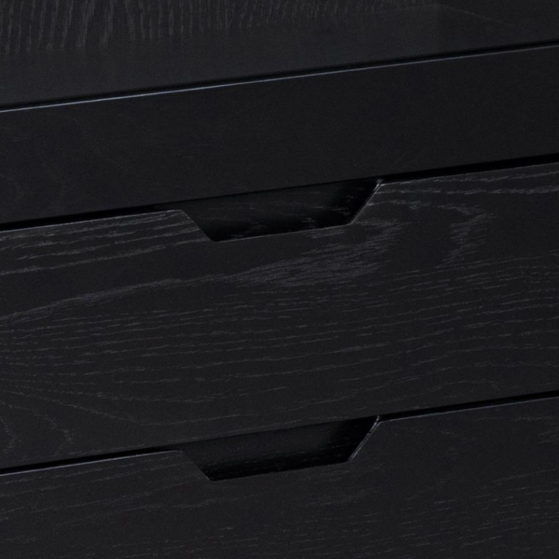 Regał zamykany z szufladami na nóżkach A-Line 72cm czarny Actona