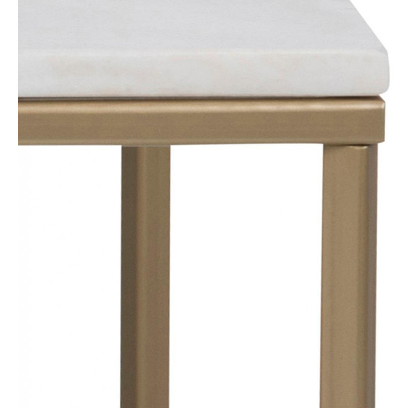 Prostokątny stolik kawowy Alisma 120x60 marmur/złoty marki Actona