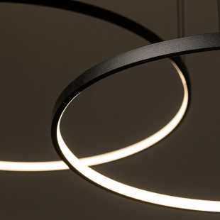 Lampa wisząca okrągła nowoczesna Circolo Horizontal III LED 3000K 125cm czarna Nowodvorski