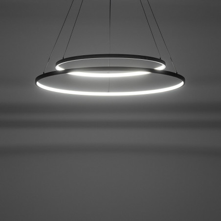 Lampa wisząca okrągła nowoczesna Circolo Horizontal II LED 3000K 60cm czarna Nowodvorski