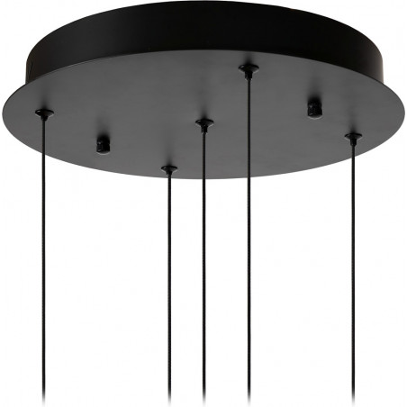 Lampa wisząca szklane kule modern Sentubal LED V 35cm 2700K przeźroczysty / czarny Lucide