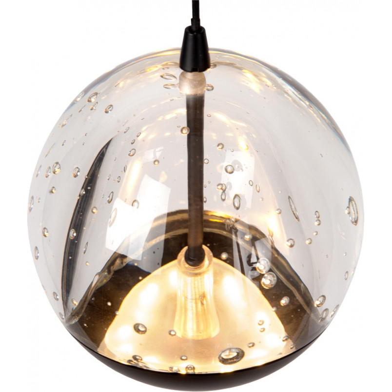 Lampa wisząca szklane kule na listwie Sentubal LED V 95cm 2700K przeźroczysty / czarny Lucide