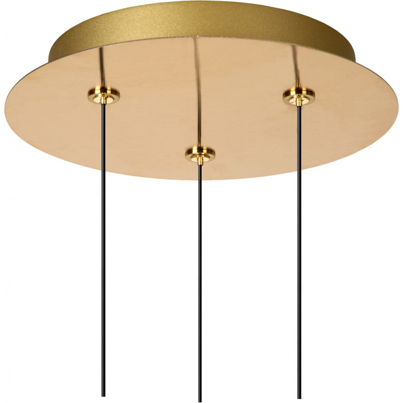 Lampa wisząca hampton potrójna Kligande LED 25cm 2700K przeźroczysty / matowe złoto Lucide