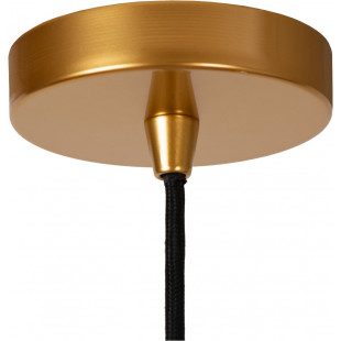 Lampa wisząca szklana kula Elysee 30cm opal / matowe złoto, mosiądz Lucide