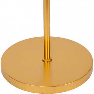 Lampa podłogowa szklana kula Elysee 38cm opal / matowe złoto, mosiądz Lucide