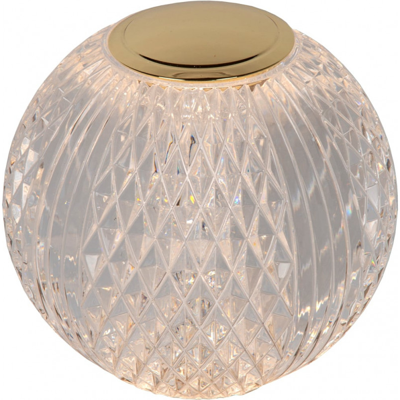 Lampa glamour na komodę ściemniana Cintra LED 9cm 2700K przezroczysta Lucide