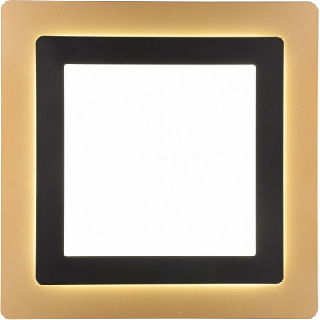 Plafon kwadratowy z pilotem sterowania Morgan LED 45x45cm czarno-złoty Trio