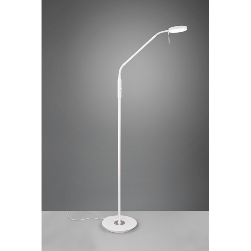 Lampa podłogowa regulowana Monza LED biały mat Trio