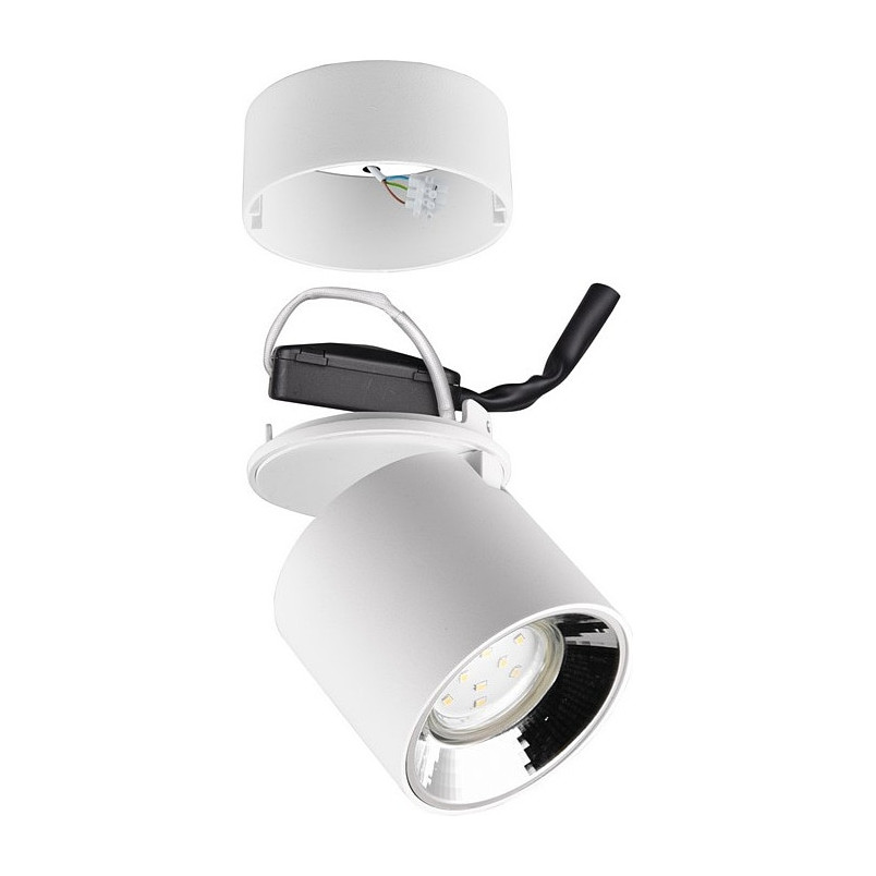 Reflektor sufitowy nowoczesny Guayana 8cm biały mat Trio
