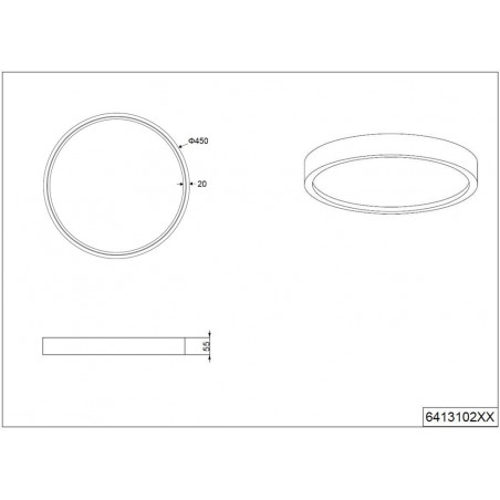 Plafon nowoczesny regulowana barwa światła Doha LED 45cm biały mat Trio