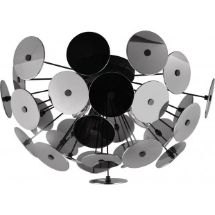 Plafon nowoczesny dekoracyjny Discalgo 54cm chrom / czarny mat Trio
