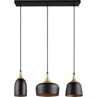 Lampa wisząca potrójna na listwie Chiraz 63cm czarny mat Trio