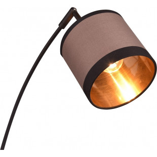 Lampa łukowa Davos beżowo-brązowy / czarny do salonu, sypialni czy gabinetu