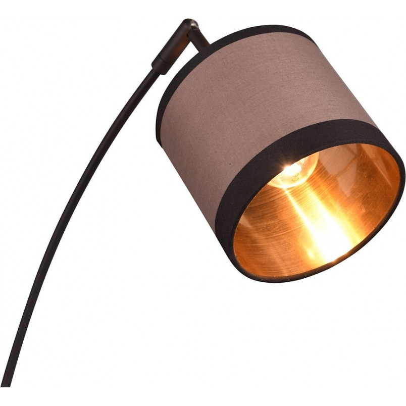 Lampa łukowa Davos beżowo-brązowy / czarny do salonu, sypialni czy gabinetu