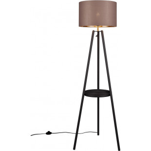 Lampa podłogowa na trójnogu ze stolikiem Colette ciemny szary / czarny mat Reality