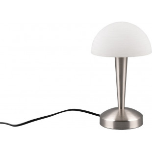 Lampa stołowa retro Canaria LED 3000K biały / matowy nikiel Reality