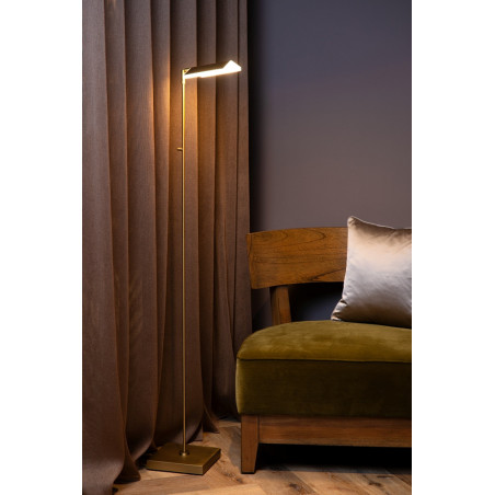 Lampa podłogowa ze ściemniaczem Aaron LED mosiężna Lucide