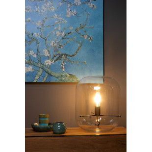 Lampa stołowa szklana designerska Vitro 35cm przeźroczysta Lucide
