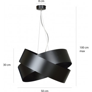 Lampa wisząca metalowa nowoczesna Vieno 50 czarna marki Emibig