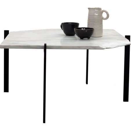 Designerski Stolik kwadratowy marmurowy Object018 77 biały marki NG Design do salonu