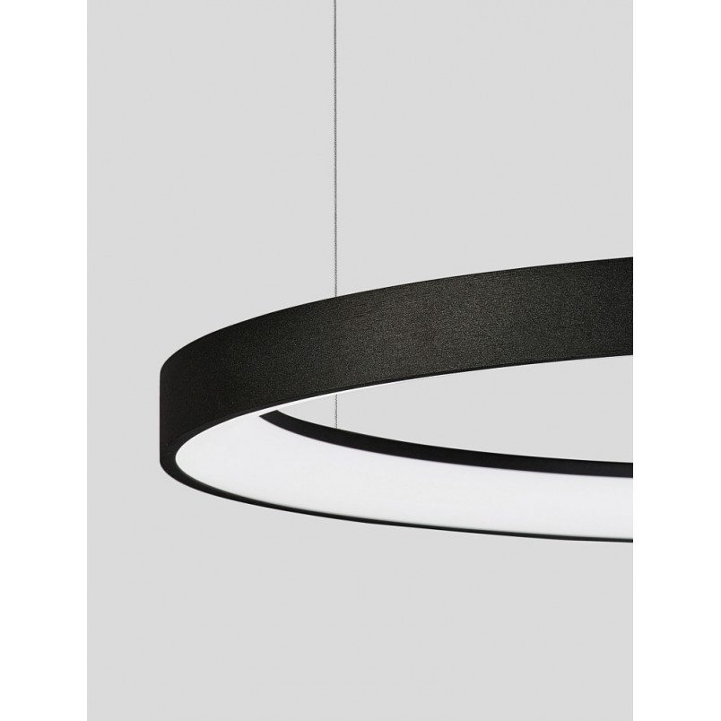 Lampa wisząca nowoczesna ściemniana Benno LED 58cm czarna