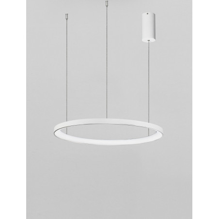 Lampa wisząca nowoczesna ściemniana Benno LED 48cm biała