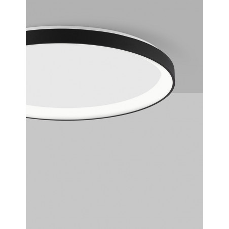 Plafon okrągły ściemniany Benno LED 58cm czarny