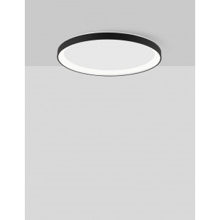 Plafon okrągły ściemniany Benno LED 48cm czarny