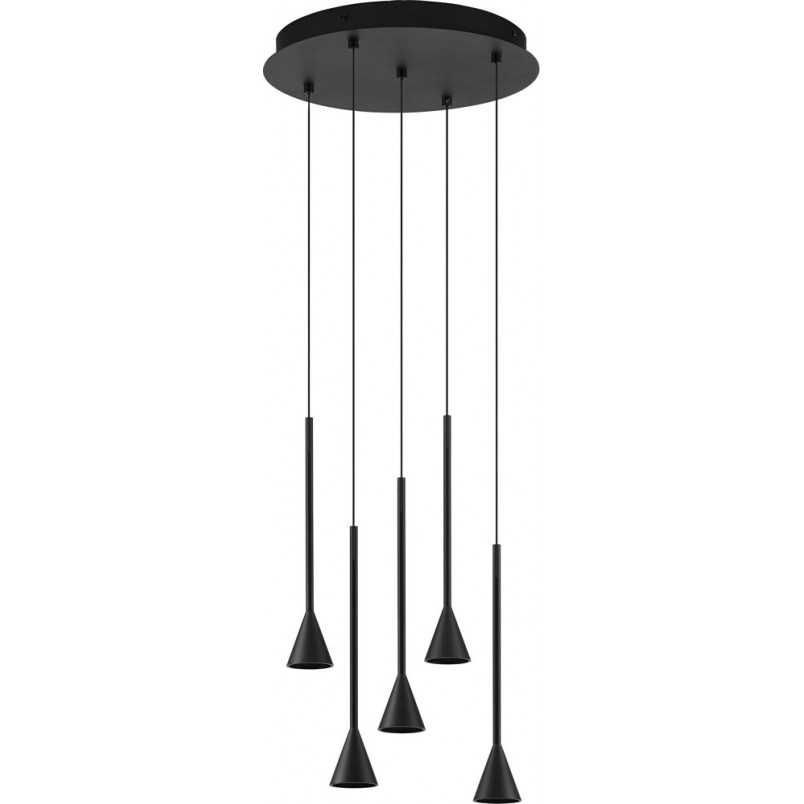 Lampa wisząca 5 punktowa Loop LED 35,5cm czarna