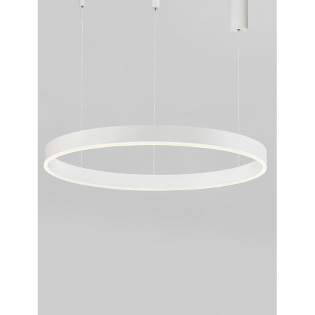 Lampa wisząca okrągła nowoczesna Gemma LED 80cm biała