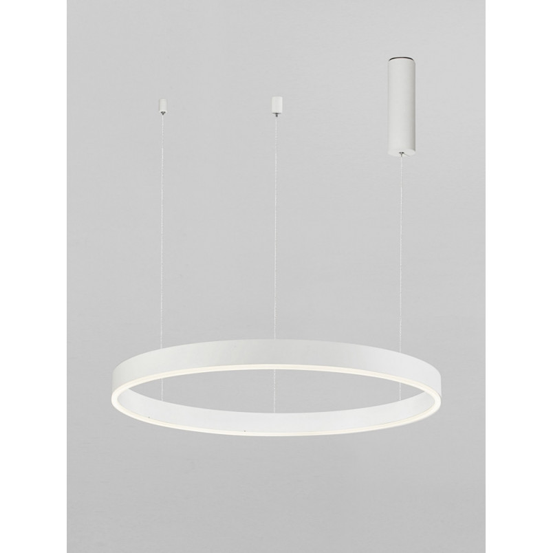 Lampa wisząca okrągła nowoczesna Gemma LED 60cm biała