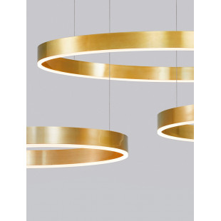 Lampa wisząca okrągła nowoczesna Gemma LED 100cm złoto-mosiężna