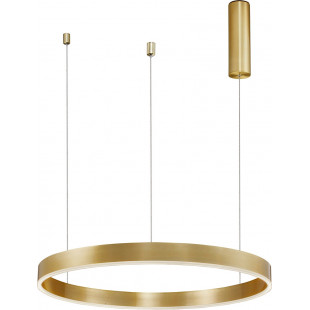 Lampa wisząca okrągła nowoczesna Gemma LED 60cm złoto-mosiężna