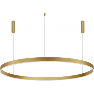 Lampa wisząca okrągła nowoczesna Gemma LED 150cm złoto-mosiężna