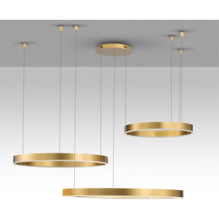 Lampa wisząca nowoczesna Gemma LED 60-100cm złoto-mosiężna